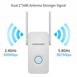 WiFi Range Extender - Up to 1200Mbps WiFi Repeater Wireless Signal Booster Repeater EvoFine 