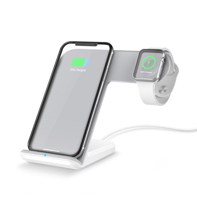 Wireless Charger Pad For iPhone or Samsung Evofine White 