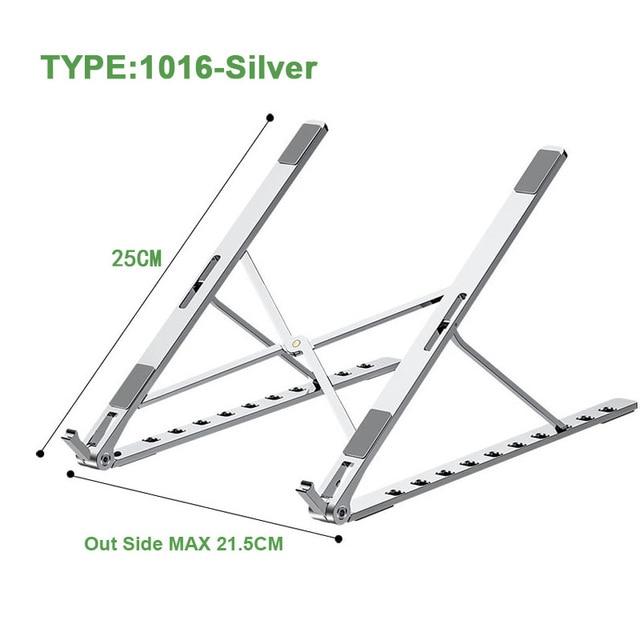 X Style Adjustable Foldable Laptop Stand laptop stand EvoFine Silver 